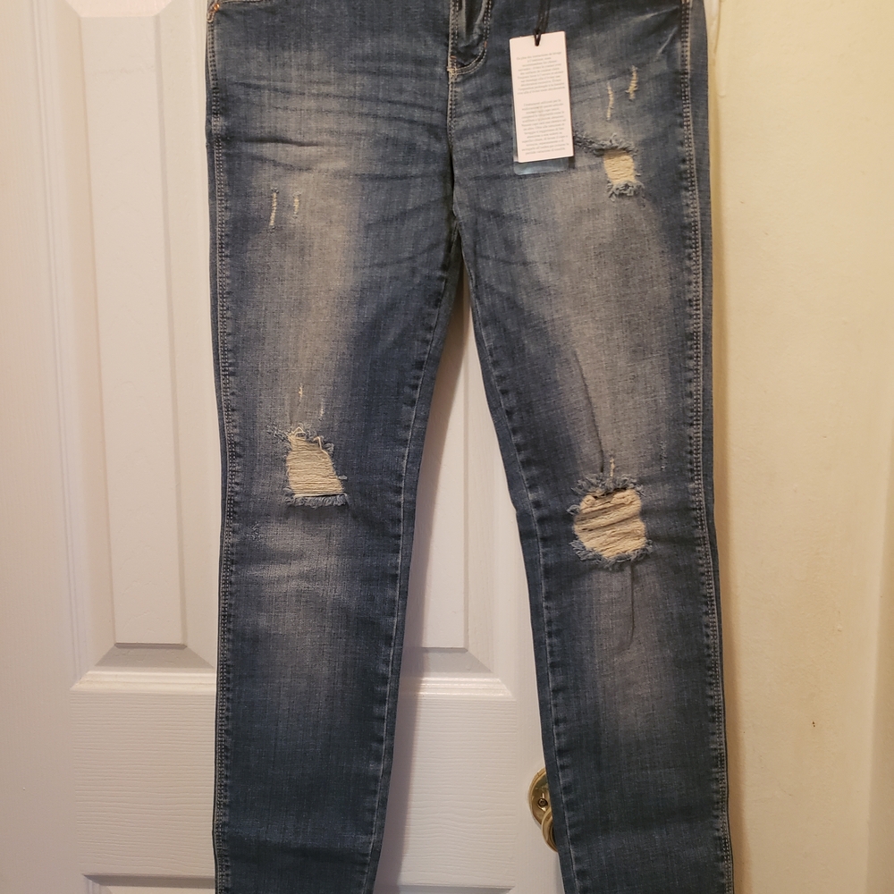 Guess Women's Skinny Jeans - Distressed Blue